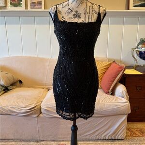 Windsor Black Sequined Mini Dress